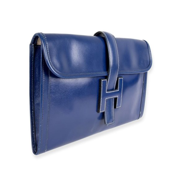 Hermès Vintage Bleu Saphir Box Calf Jige PM - Picture 3 of 9